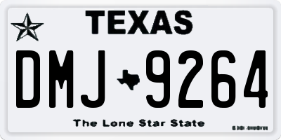 TX license plate DMJ9264