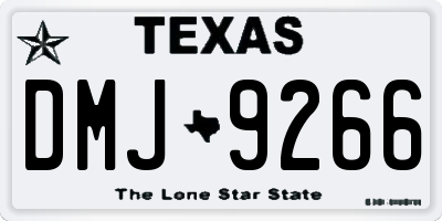 TX license plate DMJ9266
