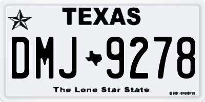 TX license plate DMJ9278