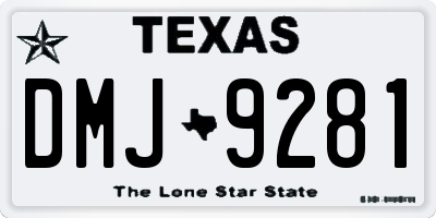 TX license plate DMJ9281