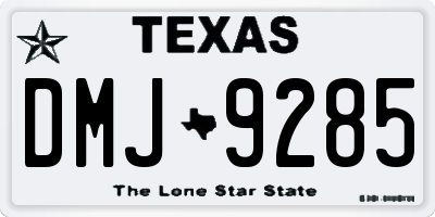 TX license plate DMJ9285