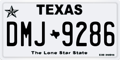 TX license plate DMJ9286