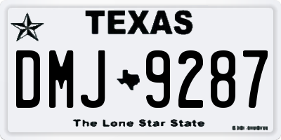 TX license plate DMJ9287