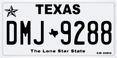 TX license plate DMJ9288