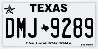 TX license plate DMJ9289