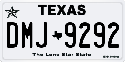 TX license plate DMJ9292