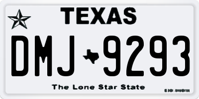 TX license plate DMJ9293