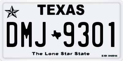 TX license plate DMJ9301