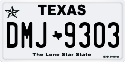 TX license plate DMJ9303