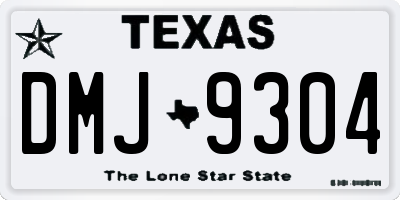TX license plate DMJ9304