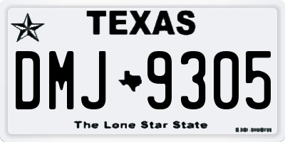 TX license plate DMJ9305