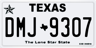 TX license plate DMJ9307