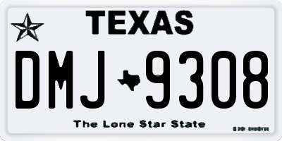 TX license plate DMJ9308