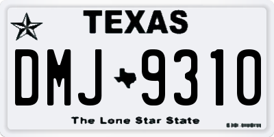 TX license plate DMJ9310