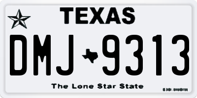 TX license plate DMJ9313