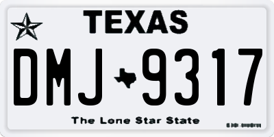 TX license plate DMJ9317