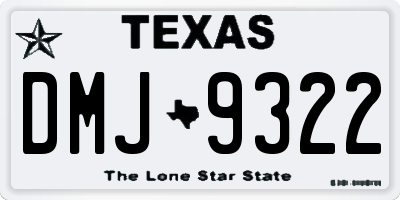 TX license plate DMJ9322