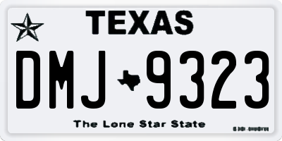 TX license plate DMJ9323