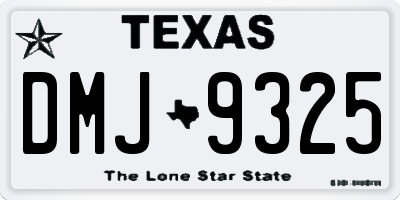 TX license plate DMJ9325