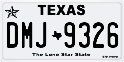 TX license plate DMJ9326