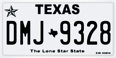 TX license plate DMJ9328