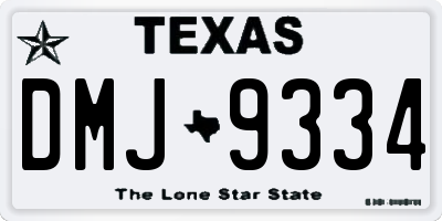 TX license plate DMJ9334