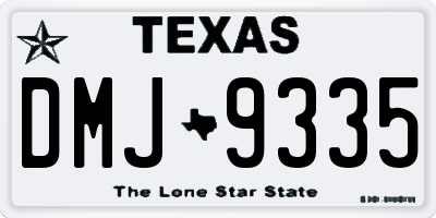 TX license plate DMJ9335