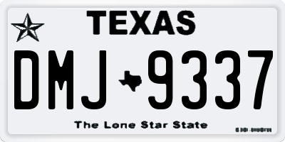TX license plate DMJ9337
