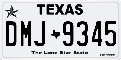TX license plate DMJ9345