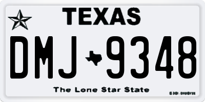 TX license plate DMJ9348
