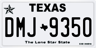 TX license plate DMJ9350