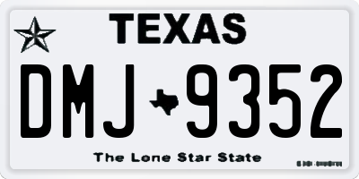 TX license plate DMJ9352