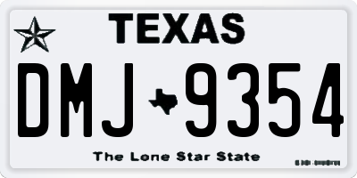 TX license plate DMJ9354