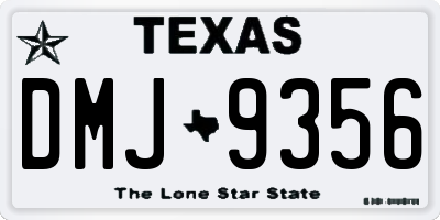 TX license plate DMJ9356