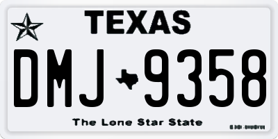 TX license plate DMJ9358