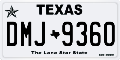TX license plate DMJ9360