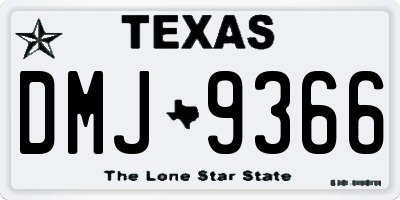 TX license plate DMJ9366