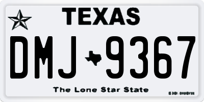 TX license plate DMJ9367