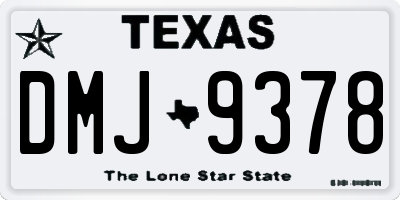 TX license plate DMJ9378
