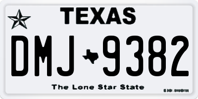 TX license plate DMJ9382