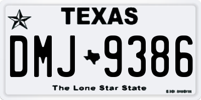 TX license plate DMJ9386