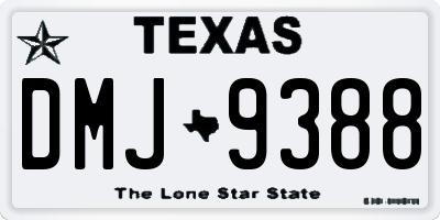 TX license plate DMJ9388