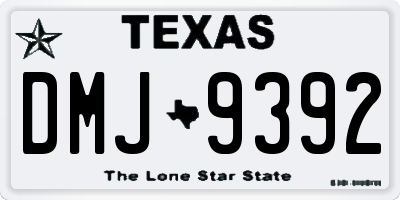 TX license plate DMJ9392