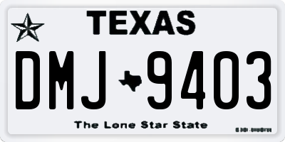 TX license plate DMJ9403