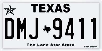 TX license plate DMJ9411