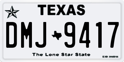 TX license plate DMJ9417