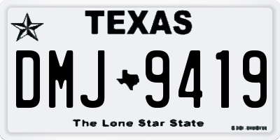 TX license plate DMJ9419