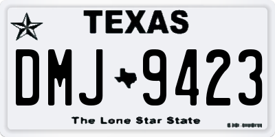 TX license plate DMJ9423