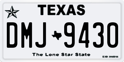 TX license plate DMJ9430