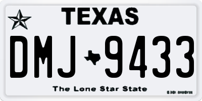 TX license plate DMJ9433